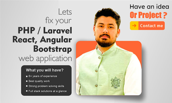 Bestseller - fix your laravel, angular, react, bootstrap, PHP webapp