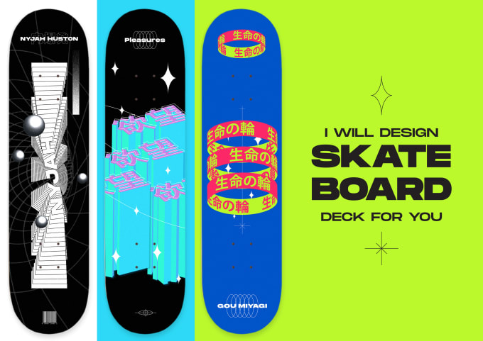 Gig Preview - Design bold and edgy wheels and skateboard for you