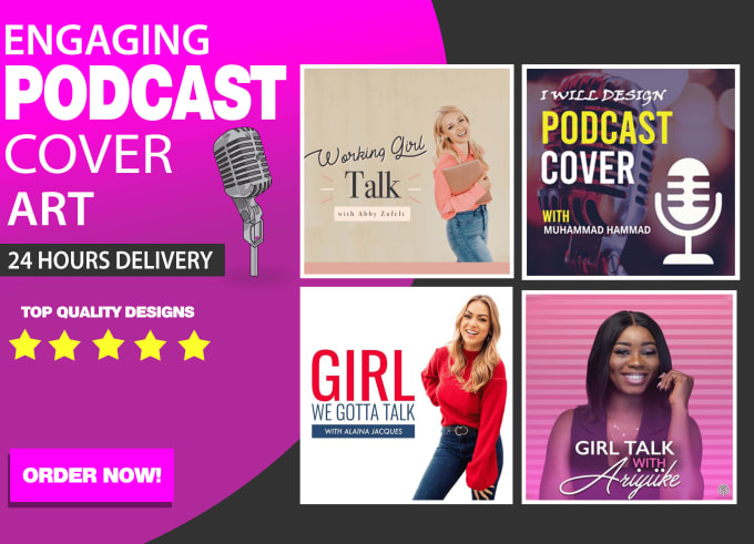 Bestseller - design appealing podcast cover art, podcast cover design, 3d mockup