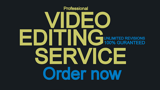 Bestseller - do professional video editing