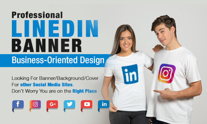 Gig Preview - Design premium linkedin banner cover header background