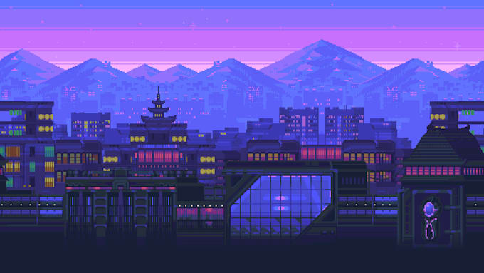 Gig Preview - Retro pixel art background