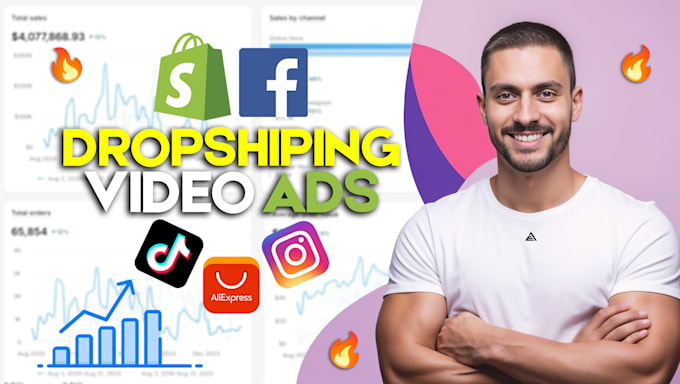 Gig Preview - Create shopify dropshipping facebook video ads creative