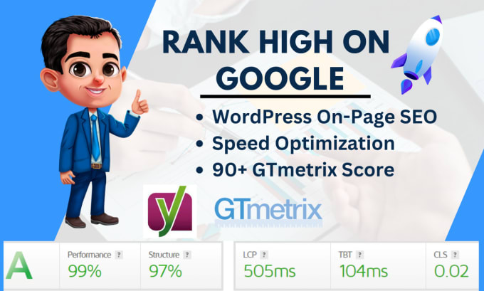 Gig Preview - Do onpage optimization, increase website speed with gtmetrix