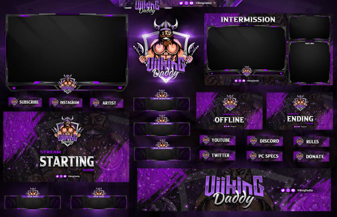 Gig Preview - Design animated twitch overlay, kick and stream overlay