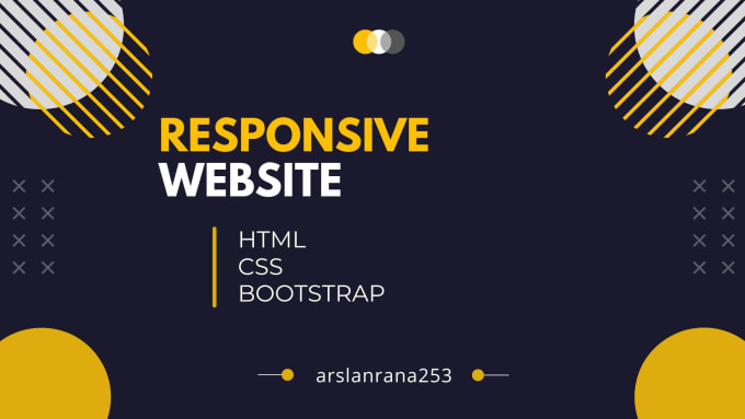 Gig Preview - Design responsive website with HTML , CSS and bootstrap