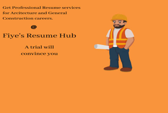 Bestseller - provide professional construction and architecture resume