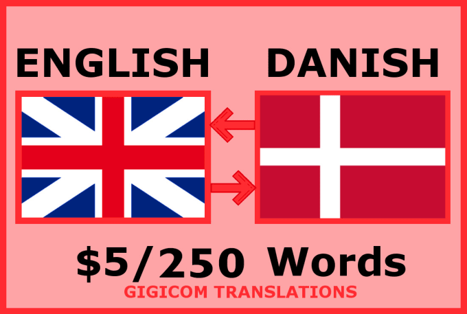 Gig Preview - Perfectly translate english to danish and vice versa