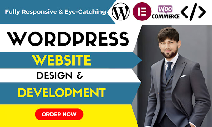 Gig Preview - Create a fully responsive wordpress website with a custom design and SEO