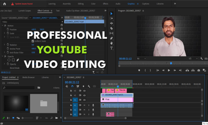 Gig Preview - Do professional youtube video editing