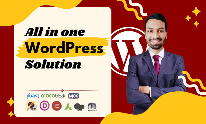 Gig Preview - Be your wordpress expert to build and maintinence your wordpress website