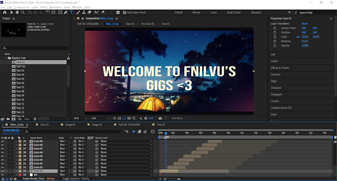 Gig Preview - Edit any video, cut, color grade, and do sound design