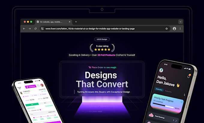 Bestseller - create website ui ux design, dashboard ui ux, app ui ux design, ui ux design