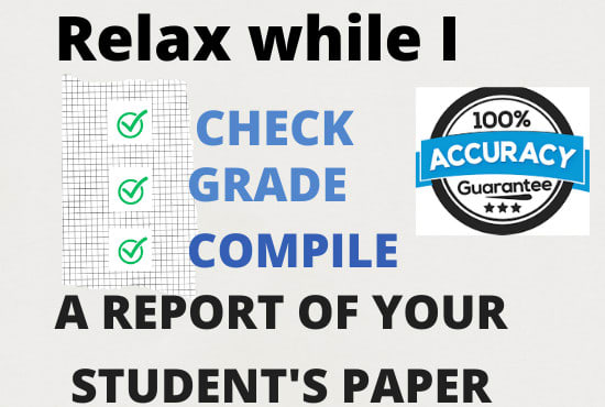 Gig Preview - Check, grade and compile a report for your students paper