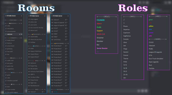 Gig Preview - Set up discord server with best design, existing or new