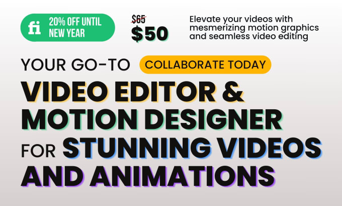 Gig Preview - Be your go to motion graphics designer for stunning videos and animations