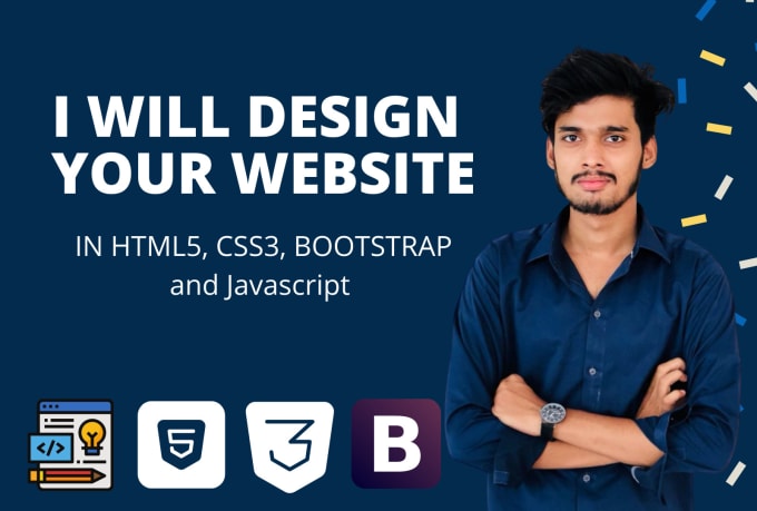 Gig Preview - Design responsive custom pages in html css javascript php