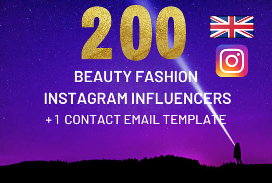 Gig Preview - Give you up to 200 UK influencers on instagram