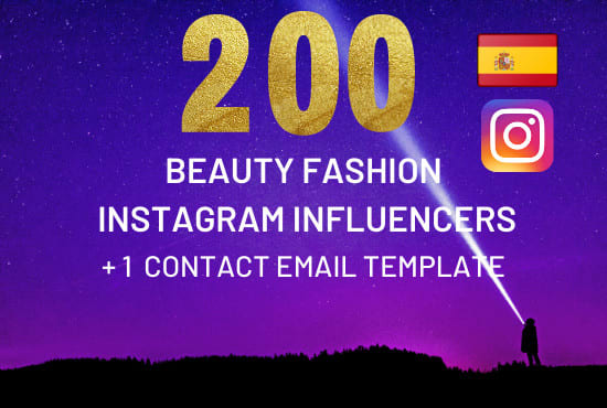 Gig Preview - Give you up to 200 spanish influencers on instagram