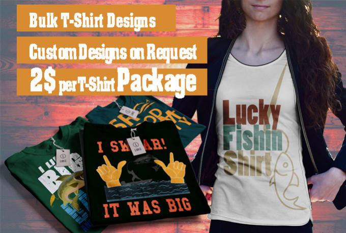 Gig Preview - Do bulk shirt designs for merch by amazon, printful and teespring