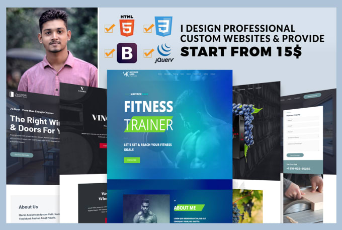 Gig Preview - Design awesome looking website and landing page within 24hrs