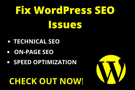 Gig Preview - Fix wordpress SEO issues for top google rankings