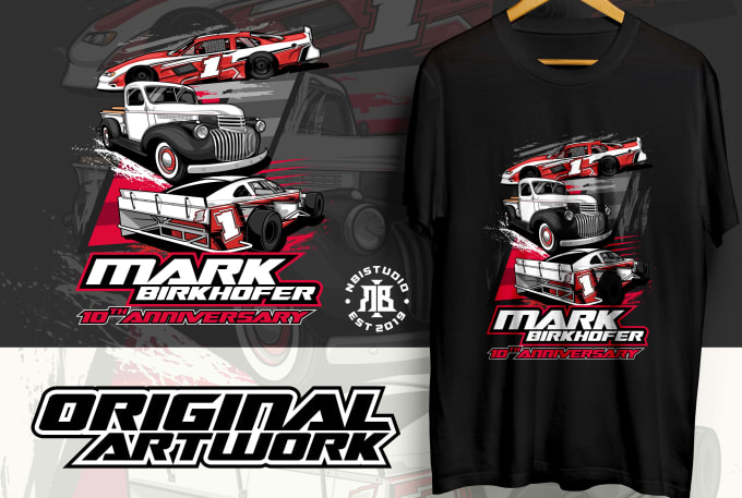 Gig Preview - Draw car vector illustration automotive for t shirt design