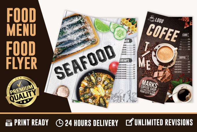 Gig Preview - Design an impressive restaurant menu or food flyer