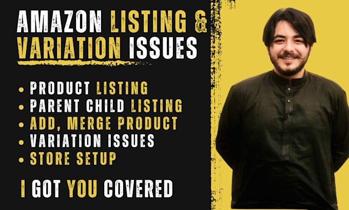 Gig Preview - Create amazon listing and variation or fix amazon listing variation issues