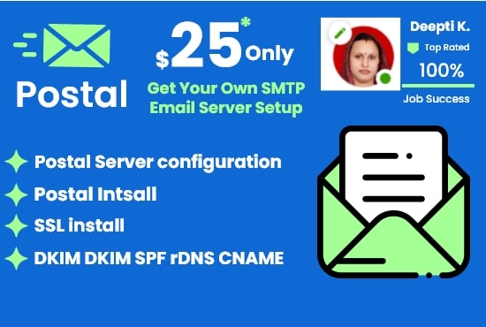 Gig Preview - Setup your own SMTP postal email server