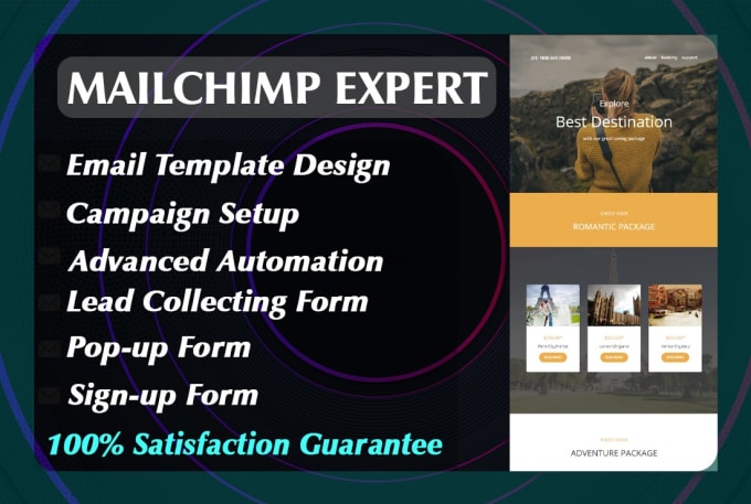 Gig Preview - Do mailchimp email template, popup form, signup form, contact form in 24 hours