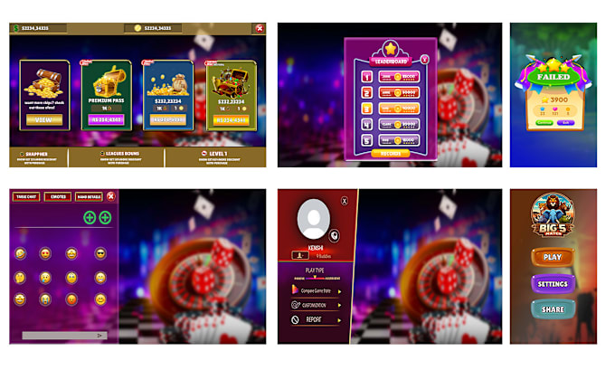 Gig Preview - Design attractive game ui ux for mobile games