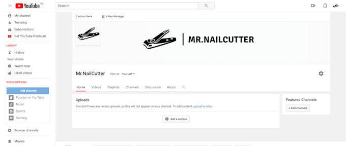 Gig Preview - Create youtube account with banner and avatar