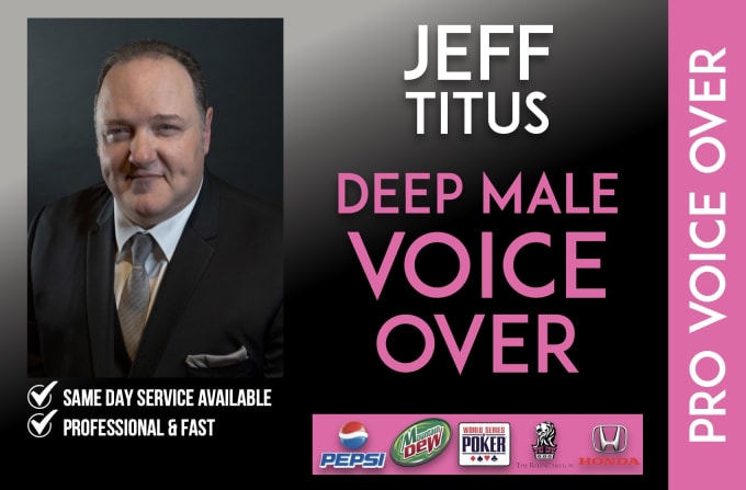 Bestseller - record a deep american male voice over with or without grit