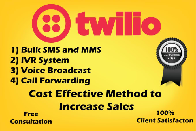 Gig Preview - Build the twilio sms bot or bulk SMS or voice calls