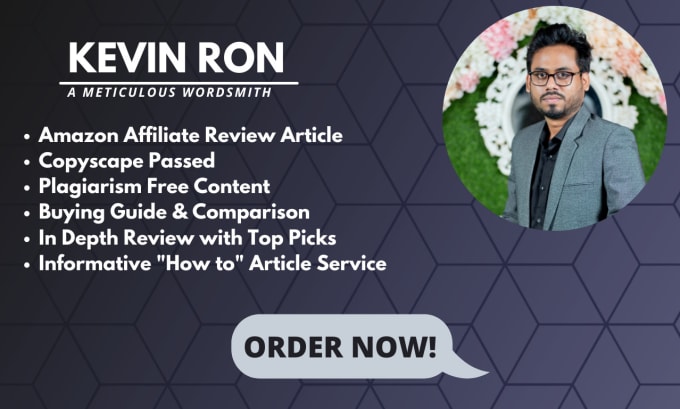 Gig Preview - Write amazon affiliate buying guide articles