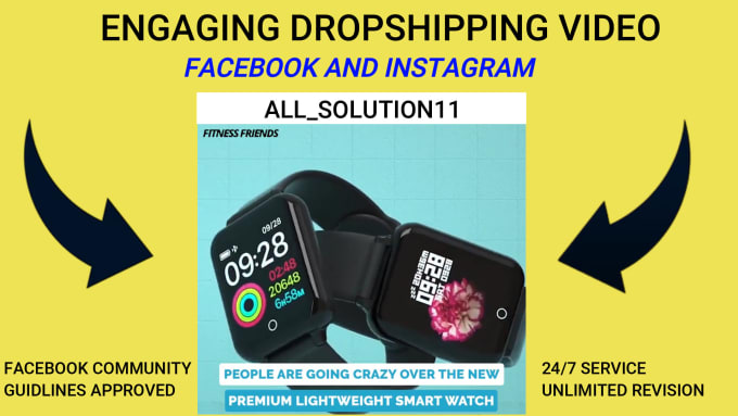 Gig Preview - Design shopify facebook video ad for your dropshipping product