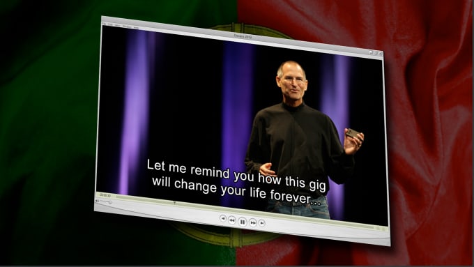 Gig Preview - Translate and add portuguese subtitles to your video