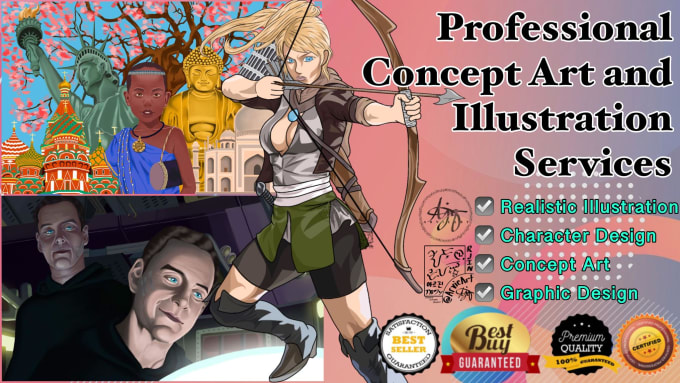 Gig Preview - Draw professional concept art and illustration