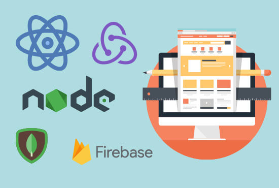 Gig Preview - Design and develop web applications with react nodejs firebase