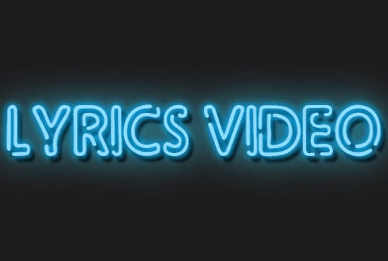 Gig Preview - Make a creative animated music lyrics video