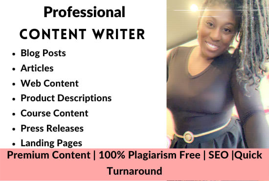 Gig Preview - Write SEO friendly content for your blog