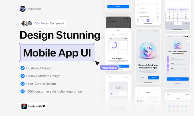 Bestseller - design stunning mobile app UI UX for ios and android