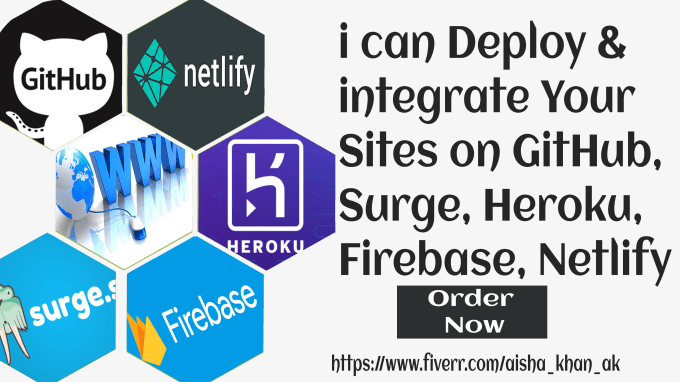 Gig Preview - Do deployments on github netlify surge firebase heroku