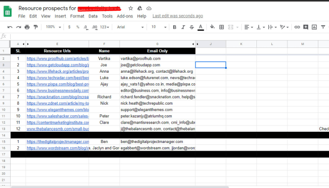 Gig Preview - Find resource link prospects and will do outreach