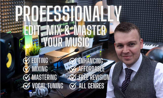 Gig Preview - Provide mixing editing and mastering expert music producer