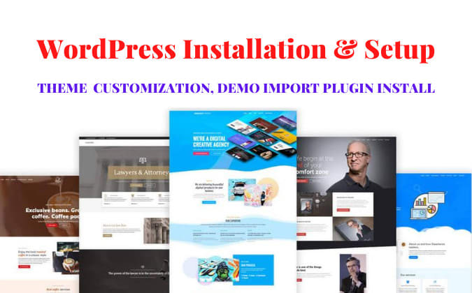 Gig Preview - Install wordpress, setup, theme customization, demo import