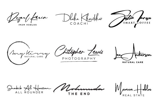 Gig Preview - Design signature, handwriting, scripted, handwritten logo