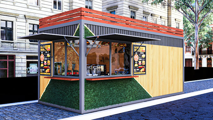 Gig Preview - Design food truck, food trailer, exhibition booth, kiosk, container shop, house