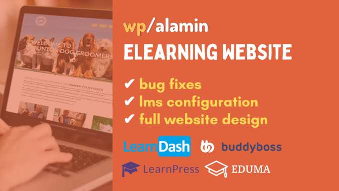 Gig Preview - Build your wordpress elearning website